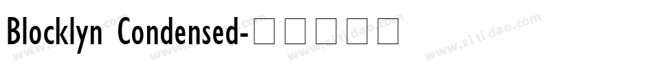 Blocklyn Condensed字体转换